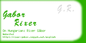 gabor rixer business card